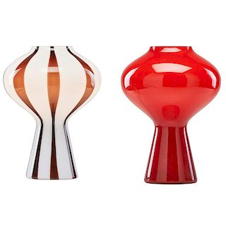 MASSIMO VIGNELLI; VENINI Two table lamps