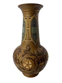 Doulton Lambeth Silicon Ware Vase Circa 1884