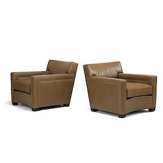 JOHN HUTTON; HOLLY HUNT Pair of lounge chairs