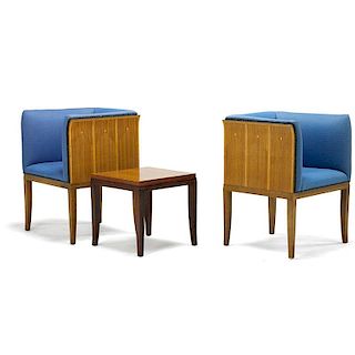 ELIEL SAARINEN Pair of House armchairs, table