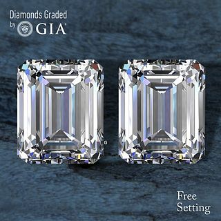 6.03 carat diamond pair, Emerald cut Diamonds GIA Graded 1) 3.02 ct, Color I, VS2 2) 3.01 ct, Color J, VS2. Appraised Value: $187,200 