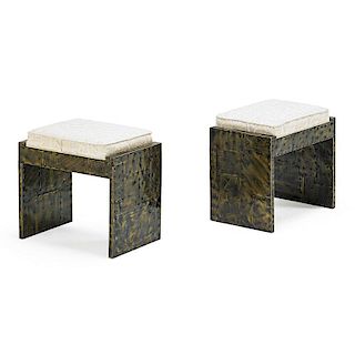 PAUL EVANS Pair of Patchwork benches