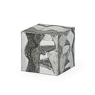 PAUL EVANS Argente cube side table