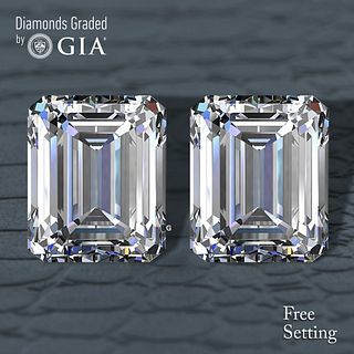 10.16 carat diamond pair, Emerald cut Diamonds GIA Graded 1) 5.08 ct, Color I, VVS2 2) 5.08 ct, Color H, VS1. Appraised Value: $787,900 