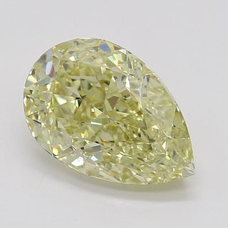 1.23 ct, Natural Fancy Yellow Even Color, VVS1, Pear cut Diamond (GIA Graded), Appraised Value: $20,100 