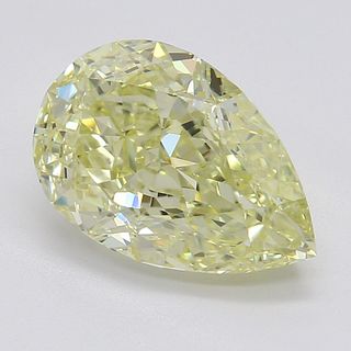 1.72 ct, Natural Fancy Yellow Even Color, IF, Pear cut Diamond (GIA Graded), Appraised Value: $40,700 