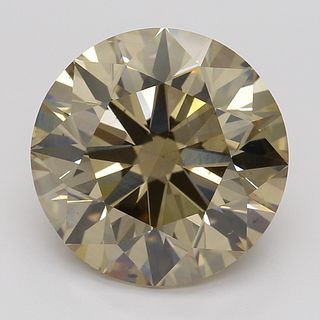 3.30 ct, Natural Fancy Dark Brown Even Color, SI1, Round cut Diamond (GIA Graded), Appraised Value: $32,400 