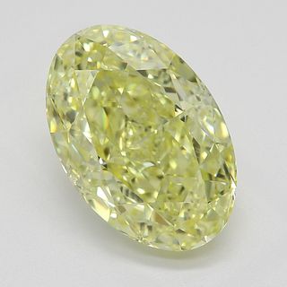 4.06 ct, Natural Fancy Intense Yellow Even Color, VVS1, Oval cut Diamond (GIA Graded), Appraised Value: $345,800 