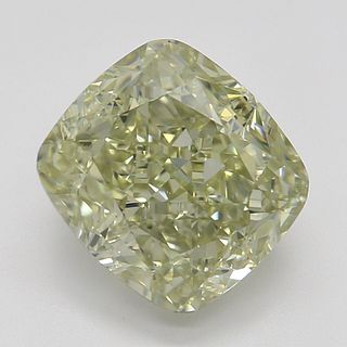 2.16 ct, Natural Fancy Brownish Greenish Yellow Even Color, VVS2, Cushion cut Diamond (GIA Graded), Appraised Value: $19,000 