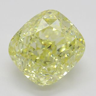4.03 ct, Natural Fancy Yellow Even Color, VVS1, Cushion cut Diamond (GIA Graded), Appraised Value: $123,700 