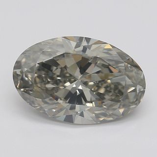 2.22 ct, Natural Fancy Dark Greenish Gray Even Color, VS2, Oval cut Diamond (GIA Graded), Appraised Value: $25,900 