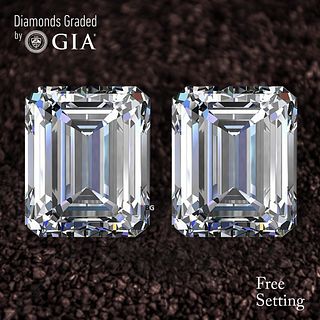 4.02 carat diamond pair, Emerald cut Diamonds GIA Graded 1) 2.01 ct, Color F, VS1 2) 2.01 ct, Color G, VS2. Appraised Value: $142,300 