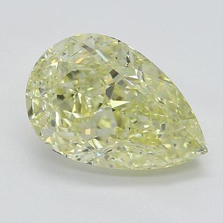 2.12 ct, Natural Fancy Light Yellow Even Color, IF, Pear cut Diamond (GIA Graded), Appraised Value: $40,600 