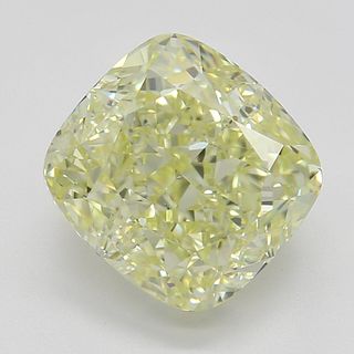2.22 ct, Natural Fancy Light Yellow Even Color, VS2, Cushion cut Diamond (GIA Graded), Appraised Value: $35,000 