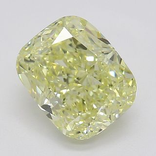 1.22 ct, Natural Fancy Yellow Even Color, VS1, Cushion cut Diamond (GIA Graded), Appraised Value: $16,000 
