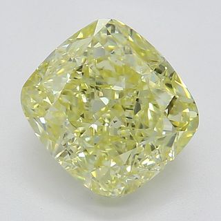 1.34 ct, Natural Fancy Yellow Even Color, VS2, Cushion cut Diamond (GIA Graded), Appraised Value: $17,500 