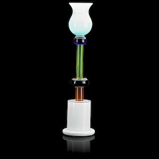 ETTORE SOTTSASS; MEMPHIS Glass vase
