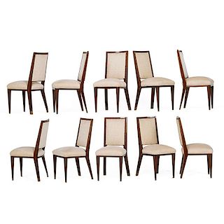 AFTER JEAN ROYERE Ten dining chairs