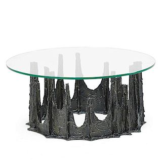 PAUL EVANS Sculptured Metal coffee table