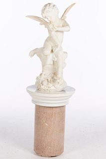 H. Sodron, Marble Cupid, Probably Italian, 19th C