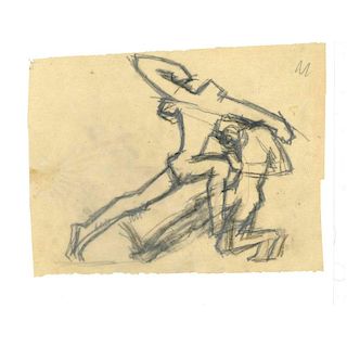 WILLIAM DIEDERICH Wrestler and male form drawings
