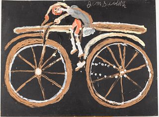 Jimmy Lee Sudduth (AL, 1910-2007), Riding a Bike