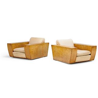 PAUL FRANKL Important pair of custom lounge chairs