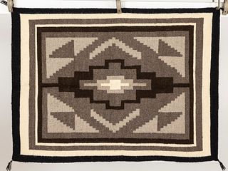 Navajo Rug in Grays and Browns, Modern