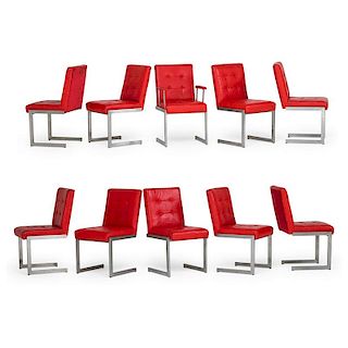 VLADIMIR KAGAN Ten custom dining chairs
