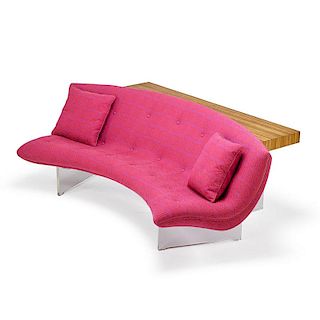 VLADIMIR KAGAN Important custom sofa and table