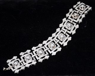 Ladies 14K White Gold and Diamond Bracelet
