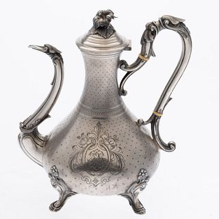 French Sterling Teapot, Paul Massat, Late 19th C