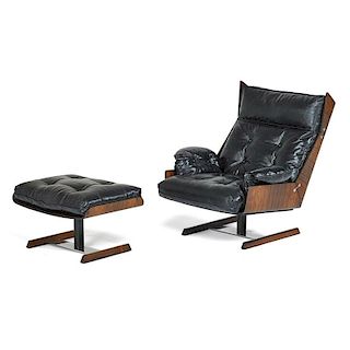 JD MOVEIS Lounge chair and ottoman