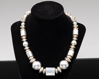 Sterling Silver Beaded Necklace