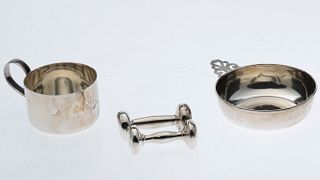 Group of 4 Sterling Baby Articles, Including Tiffany
