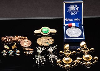 Costume Jewelry & Commem. 1984 LA Olympiad Medal