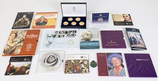 14 Commemorative Coins in Booklets and a Coin Set