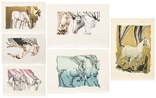 6 Otoni Gali Rosa Color Horse Prints