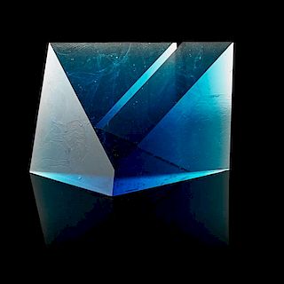 JAN EXNAR Cast glass sculpture