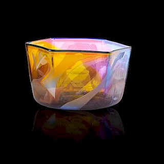A. WARFF; W. ADOLFSSON Glass bowl