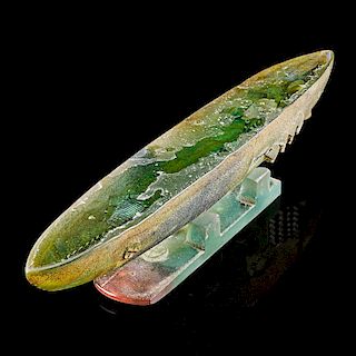 BERTIL VALLIEN Glass boat sculpture