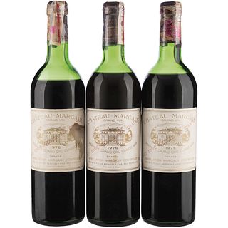 Château Margaux. Cosecha 1976. Grand Vin. Premier Grand Cru Classé. Margaux. Piezas: 3. Calificación: 87 / 100.