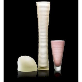 BEN EDOLS; KATHY ELLIOTT Three glass vases