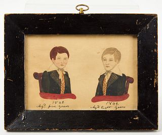 Miniature Portrait of Two Brothers