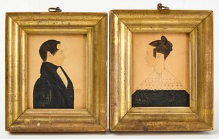 Justus Dalee - Pair of Miniature Portraits