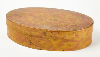 Oval Paint-Decorated Box