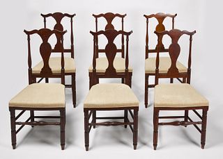 Set of Six Queen Anne Dining Chairs