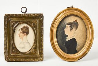Two Miniature Portraits of Ladies