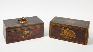 Two Paint-Decorated Boxes