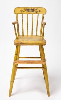 Windsor High Chair in Yellow Paint